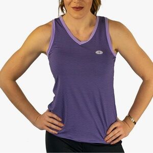 Athletic Tank, size 2xl, Purple Striped Women's Top